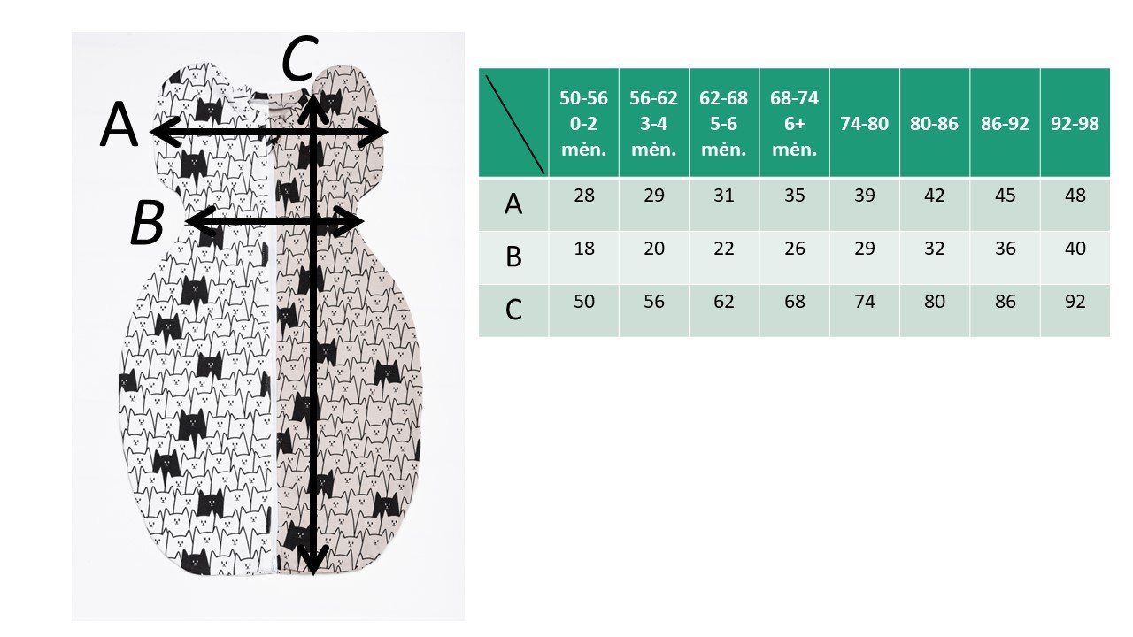 Natūralios miego pozos miegmaišis "Dino parkas"