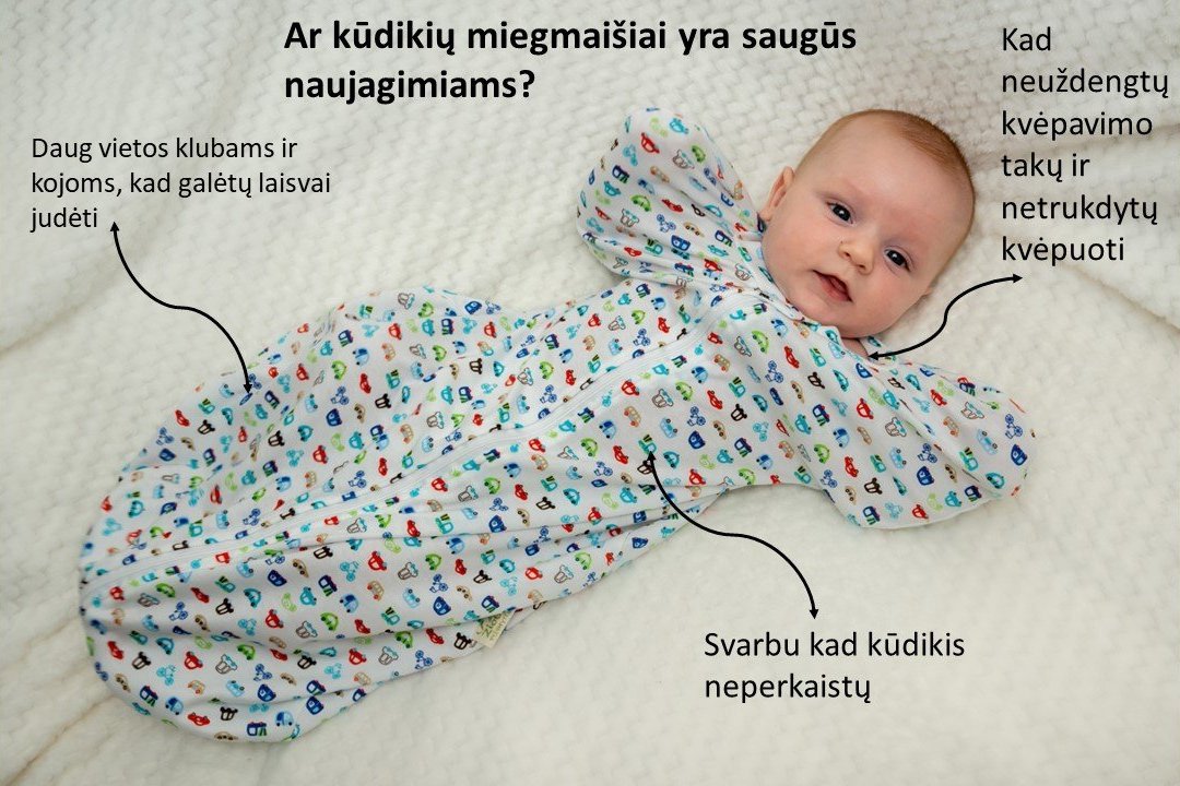 Natūralios miego pozos miegmaišis "Meškis", nusegami sparneliai